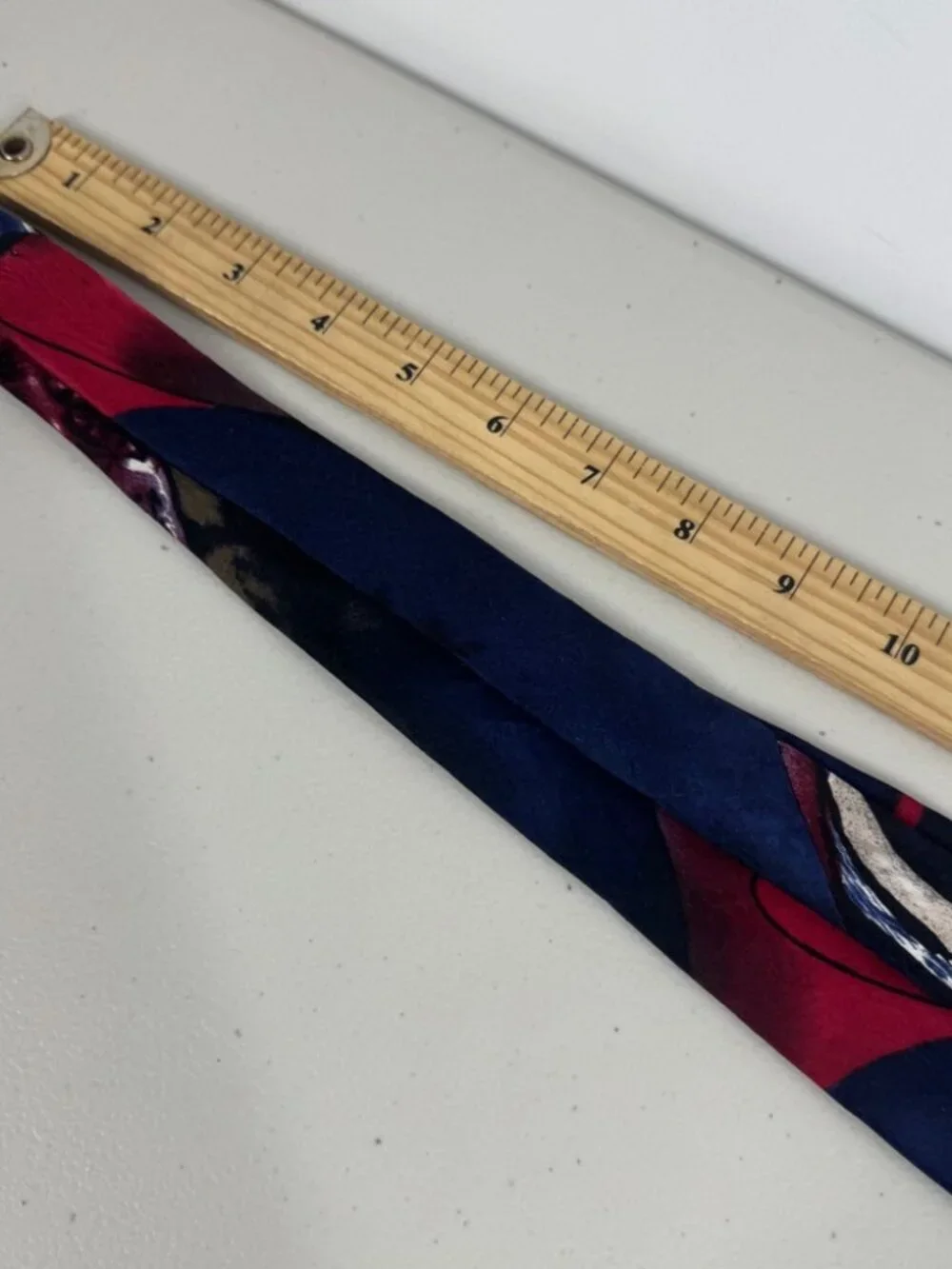 BOSA Silk Abstract Tie Blue Burgundy Artistic Pattern Designer Necktie